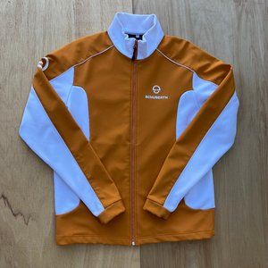 SCHUBERTH Men’s Orange White Lined Full Zip Windbreaker Jacket sz M NWOT